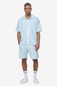 LIBCO STRUCTURED KNIT SHIRT baby blue - Pegador